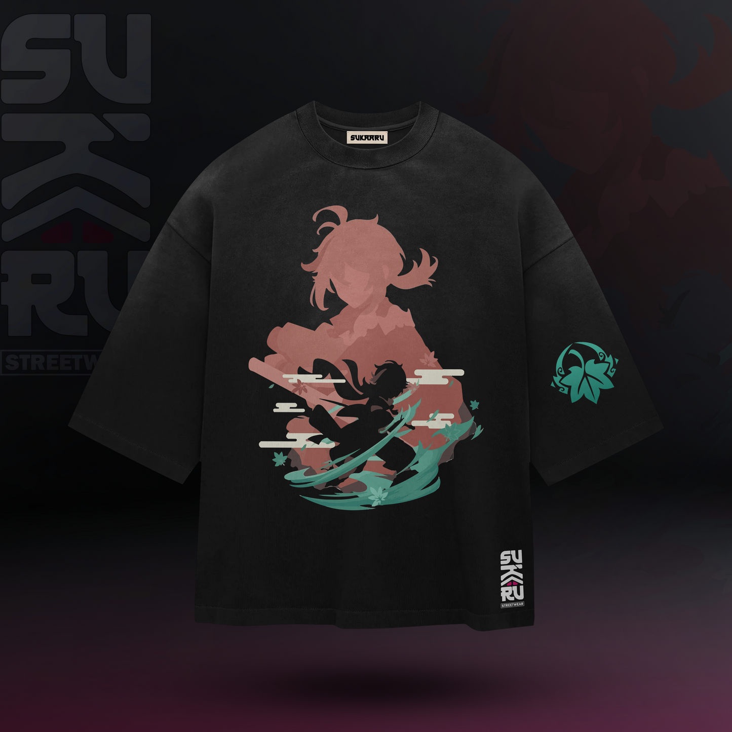 Kazuha T-Shirt - Genshin Impact - Oversized Drop Shoulder Baggy Fit