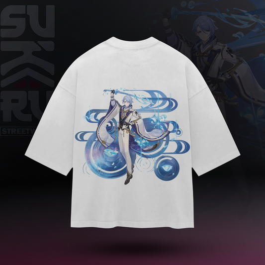 Ayato T-Shirt - Genshin Impact - Oversized Drop Shoulder Baggy Fit