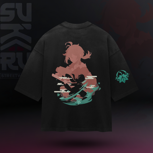 Kazuha T-Shirt - Genshin Impact - Oversized Drop Shoulder Baggy Fit