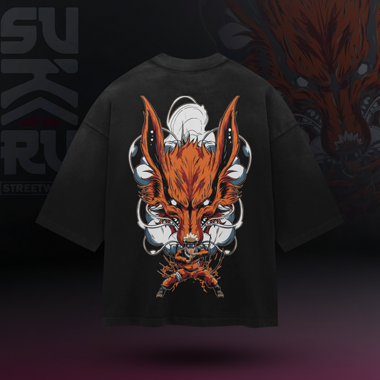 Naruto Uzumaki T-Shirt – Naruto – Oversized Drop Shoulder Baggy Fit – Design 001