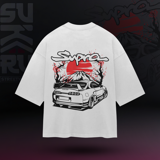 Supra MK4 T-Shirt - Cars Culture - Oversized Drop Shoulder Baggy Fit - Design 001