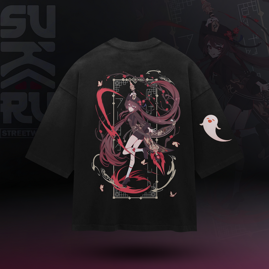 Hu Tao T-Shirt - Genshin Impact - Oversized Drop Shoulder Baggy Fit