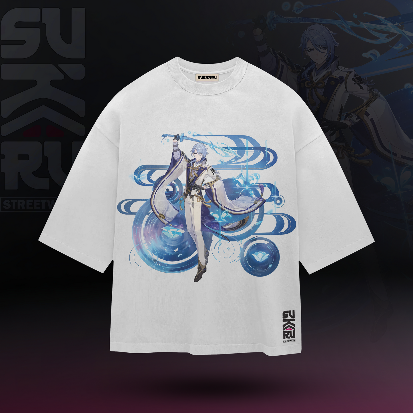 Ayato T-Shirt - Genshin Impact - Oversized Drop Shoulder Baggy Fit