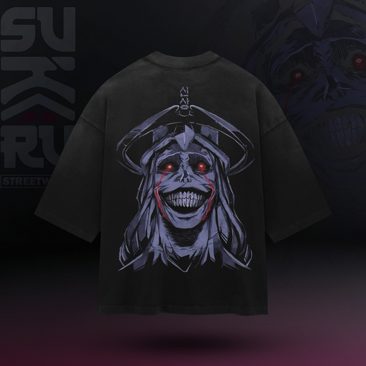 God Statue T-Shirt - Solo Levelling Arise - Oversized Drop Shoulder Baggy Fit