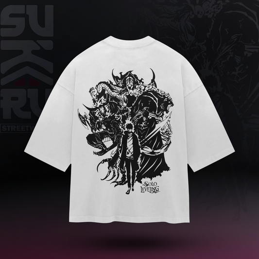 Sung Jinwoo T-Shirt - Solo Levelling Arise - Oversized Drop Shoulder Baggy Fit – Design 002
