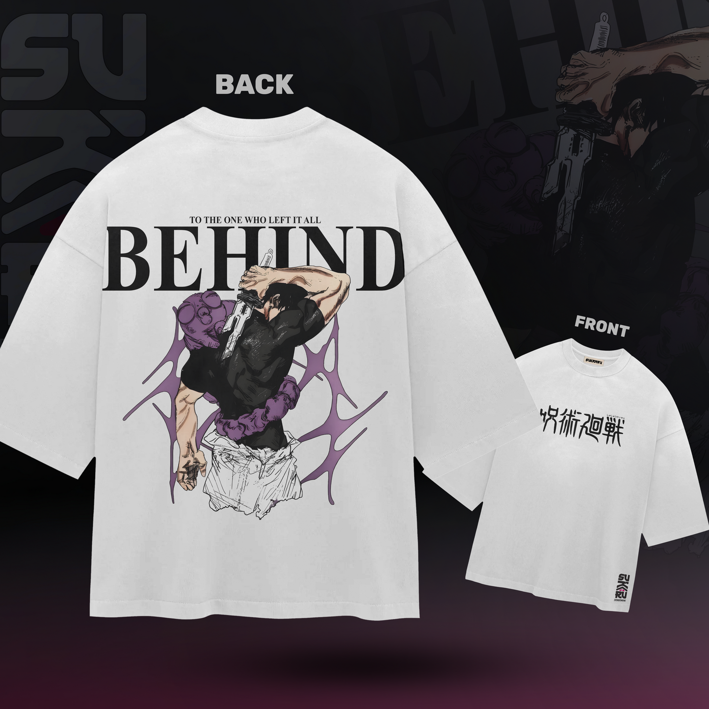 Toji Zenin T-Shirt – Jujutsu Kaisen – Oversized Drop Shoulder Baggy Fit – Design 002